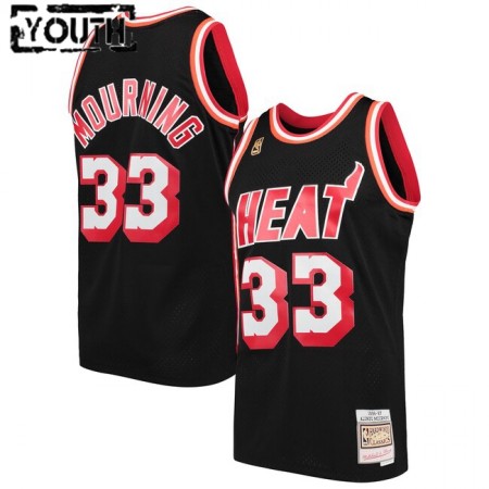 Miami Heat Alonzo Mourning 33 Mitchell Ness 1996-1997 Hardwood Classics Lasten Pelipaidat Swingman